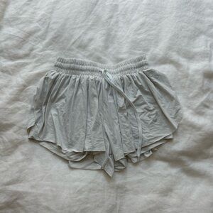 flowy white shorts